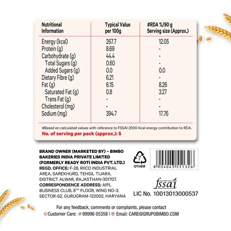 Modern 100% Whole Wheat Chapathi