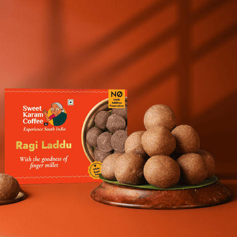 Sweet Karam Coffee White Sugar Free Ragi Laddu - No Preservatives
