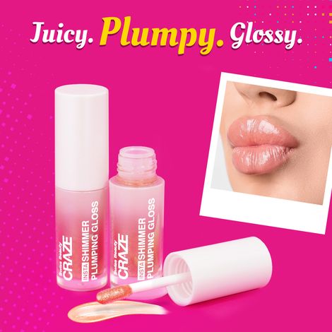 Swiss Beauty Craze Insta Shimmer Plumping Gloss |super Glossy | Non|sticky & Moisturising