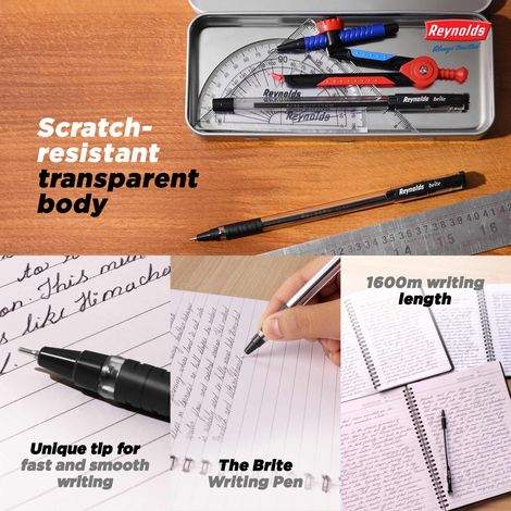 Reynolds Brite Ball Pen Set (5 Black Pens)