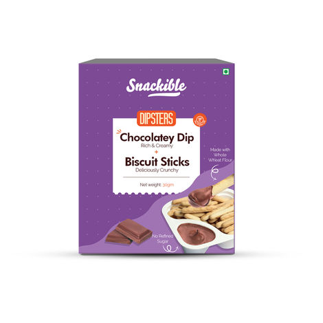 Snackible Biscuit Sticks (with Chocolatey Dip) | Made with Jaggery