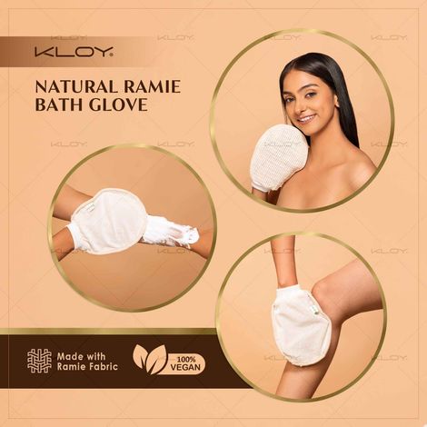 Kloy Natural Ramie Bath Scrubber