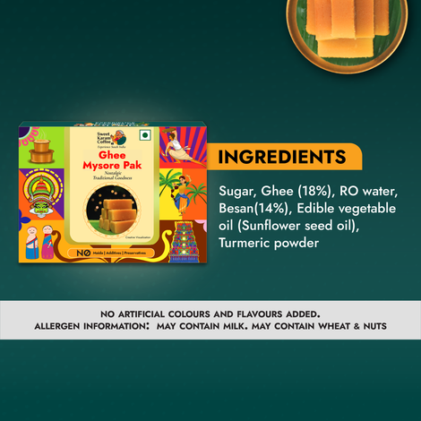Sweet Karam Coffee Original Ghee Mysore Pak - No Preservatives