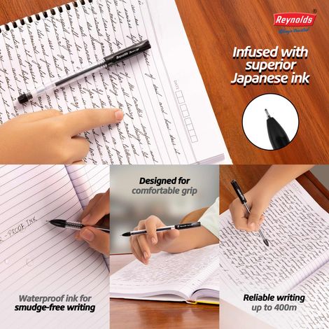 Reynolds Jiffy Gel Pen Set (5 Black Pens)
