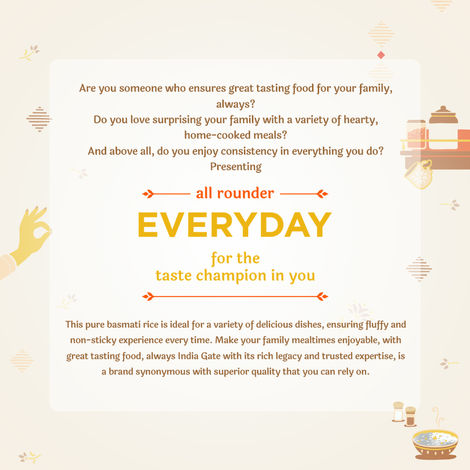 India Gate All Rounder Everyday Basmati Rice | Aged Rice | Fluffy and Non-Sticky