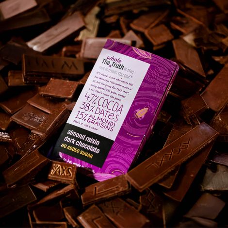 The Whole Truth Almond Raisin Dark Chocolate