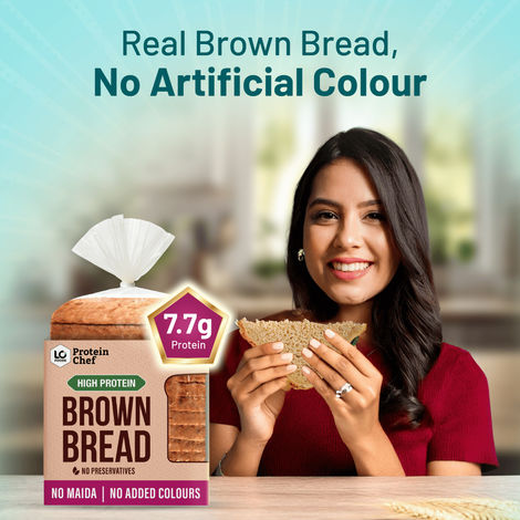 Protein Chef High Protein Brown Bread - No Maida Atta Bread