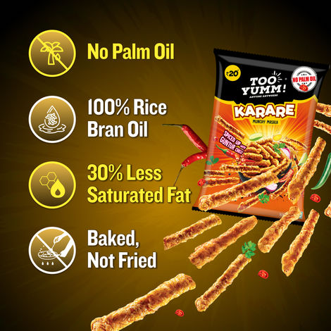 Too Yumm! Karare Munchy Masala | Spicy | No Palm Oil Crisps Combo 