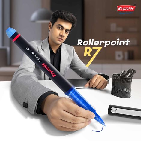 Reynolds R7 Roller Ball Pen For Professional (Blue Pen)