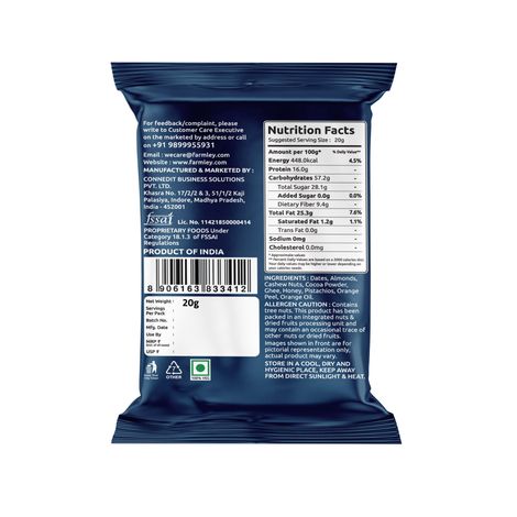 Farmley Dark Choco| Orange Date Bites- No Added Sugar