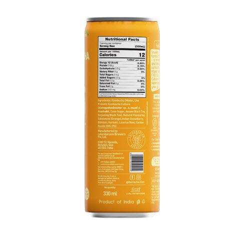 Borecha Orange Probiotic Kombucha