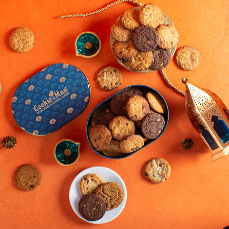 Cookie Man Premium Assorted Cookies Biscuits Gift Tin Pack