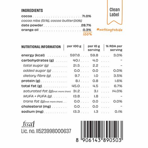 The Whole Truth Orange Dark Chocolate