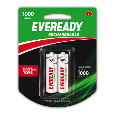 Eveready Rechargeable Ni-MH AA Battery|Pack of 2