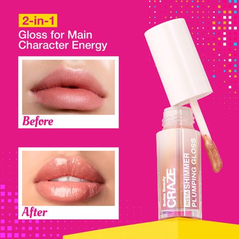 Swiss Beauty Craze Insta Shimmer Plumping Gloss |super Glossy | Non|sticky & Moisturising