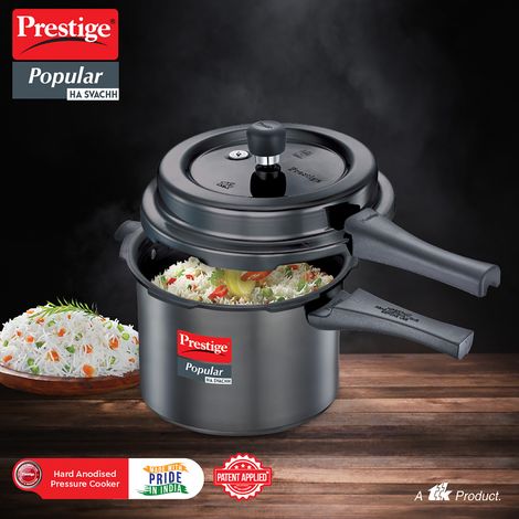 Prestige Popular Svachh Hard Anodised Pressure Cooker 5.0 L