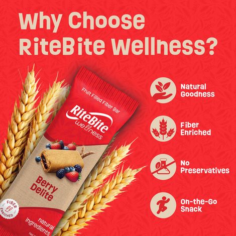 Rite Bite Berry Delite Fruitfill Fiber Energy Bar
