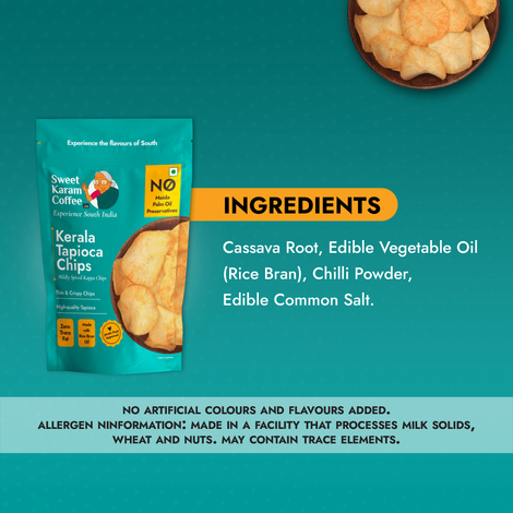 Sweet Karam Coffee Classic Tapioca Chips - No Palm Oil