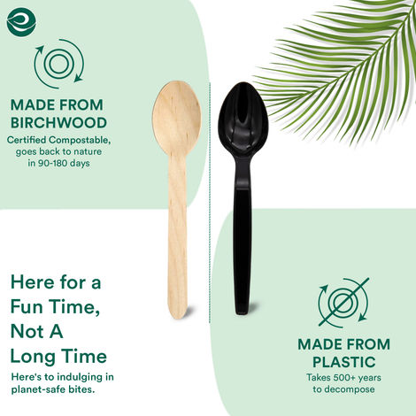 ECO SOUL 160mm | 50 Count | Disposable Spoon