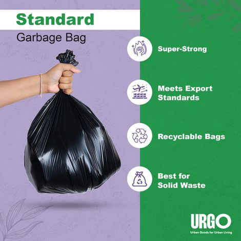 URGO Medium Premium Garbage Bags - 19x21 Inch - Oxo-Degradable