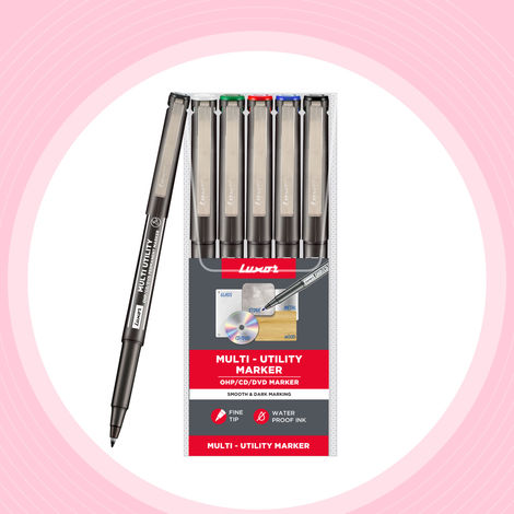 Luxor OHP Marker with Extra Fine Tip Pack of 5 Colours