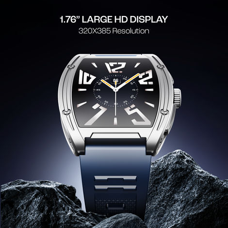 boAt Enigma Ascend Smartwatch | 1.76" Display | Functional Crown - Ocean Blue