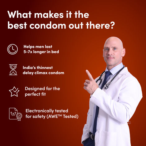 Bold Care Ultra Thin Climax Delay Condoms | To Help Men Last 5-7X Longer In Bed With Benzocaine