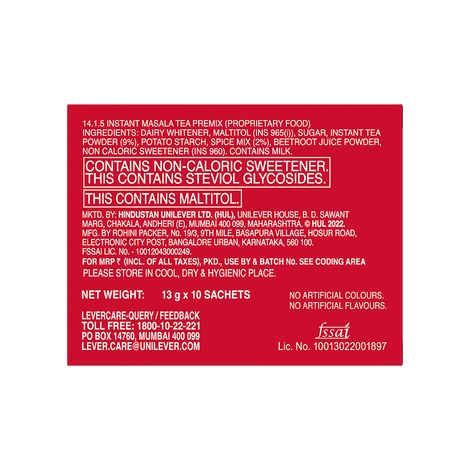 Red Label Instant Masala Chai Premix