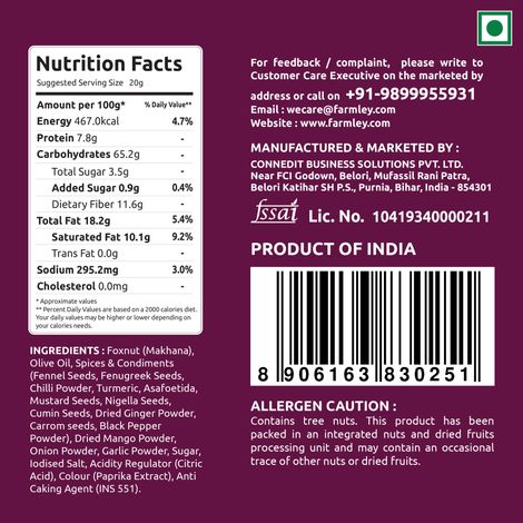 Farmley Achaari Makhana Roasted In Olive Oil
