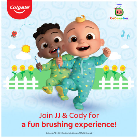 Colgate Kids Cocomelon Toothpaste for 2-5 Years, Cavity Protection of Milk Teeth (Strawberry)
