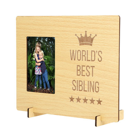 Quace World's Best Sibling Photo Frame