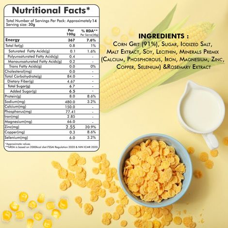 Unifit Corn Flakes | Crispy and Nutritious | Healthy Breakfast Cereal