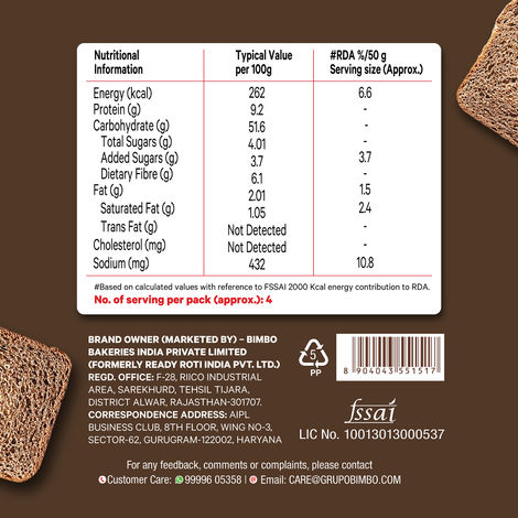Modern- Brown Bread (No trans Fat )