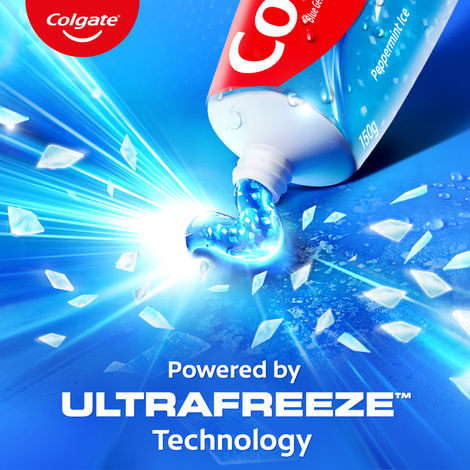 Colgate MaxFresh Toothpaste, Blue Gel Paste with Menthol for Super Fresh Breath (Peppermint Ice, Saver Pack)