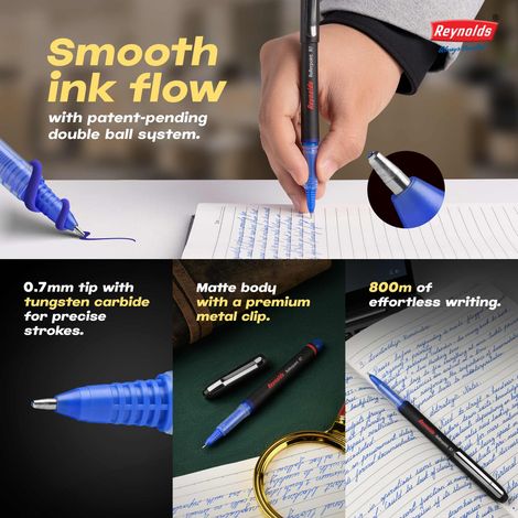 Reynolds R7 Roller Ball Pen For Professional (Blue Pen)