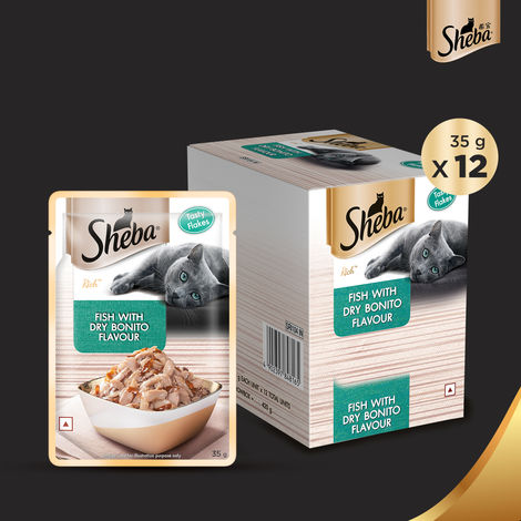 Sheba Rich Adult Fish with Dry Bonito Flavour Wet Cat Food