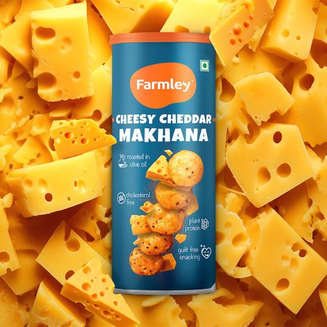 Farmley Cheesy Cheddar Makhana Roasted In Olive Oil