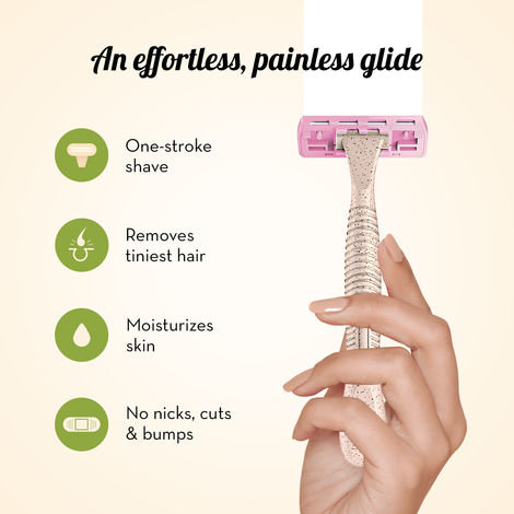Plush Disposable Eco-Razor For Women, Get Smooth & Painless Hair Removal In Minutes