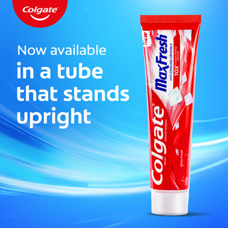 Colgate MaxFresh Toothpaste, Red Gel Paste with Menthol for Super Fresh Breath (Spicy Fresh)