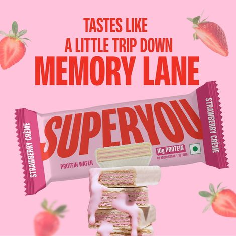 Superyou Strawberry Protein Wafer Bar