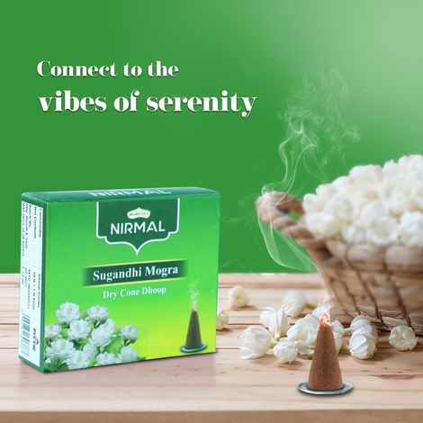 Nirmal Mogra Dry Cone Dhoop | Shubhkart