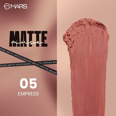 MARS Cosmetics Matte Muse Mousse Lipstick (3ml) (05-EMPRESS) with Doe-Foot Applicator
