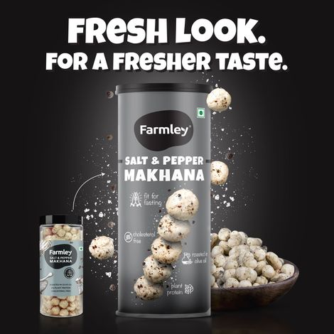 Farmley Black Pepper Roasted Makhana- Fit For Fasting