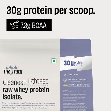 The Whole Truth Unflavoured Whey Protein Isolate (30g Protein Per Scoop)