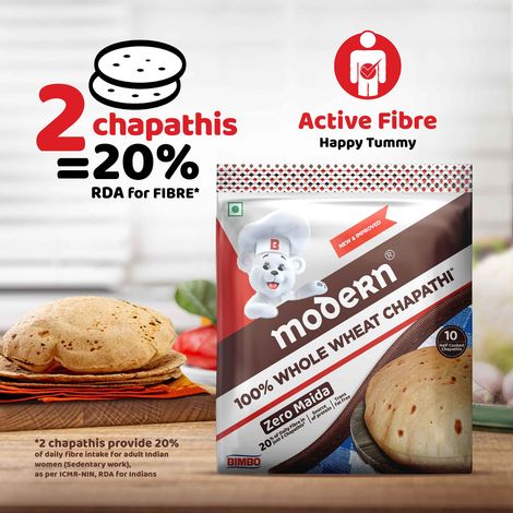 Modern 100% Whole Wheat Chapathi