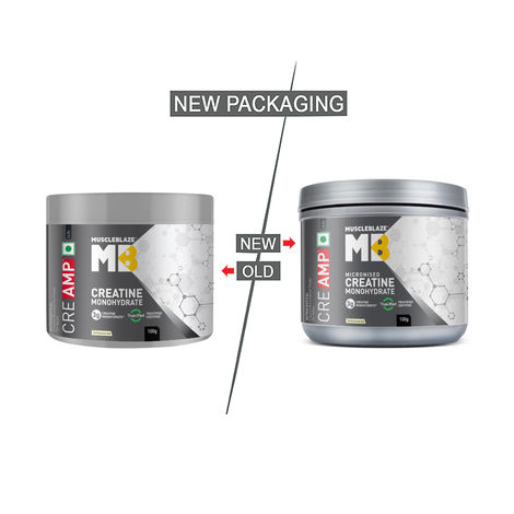 MuscleBlaze Mirconised Creatine Monohydrate CreAMP Powder (Unflavoured, 32 Servings)