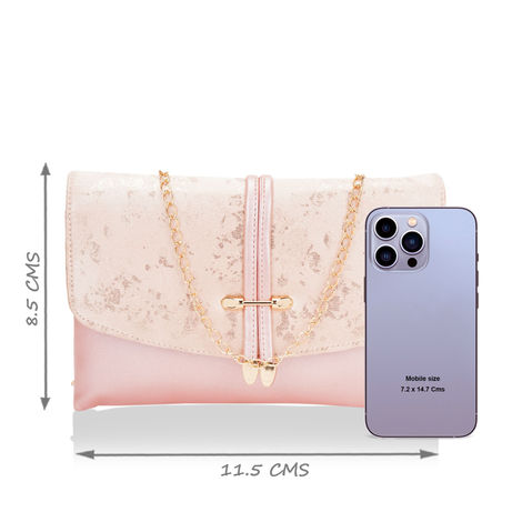 Lavie Women's Chirpy Envelope Clutch | Small | Light Pink