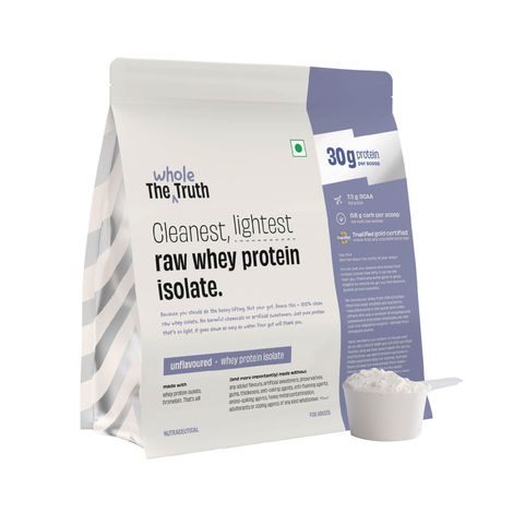 The Whole Truth Unflavoured Whey Protein Isolate (30g Protein Per Scoop)