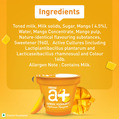 Nestle a+ Greek Yoghurt - Alphonso Mangoes | Perfect Sweet Treat for your cravings