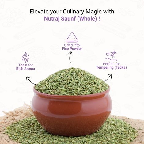 Nutraj Classic Barik Saunf (Fennel Seeds) Pouch